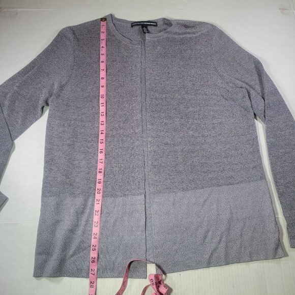 Linda Allard Ellen Tracy Womens Gray 100% Silk Cardigan Sweater Size X - Picture 5 of 6